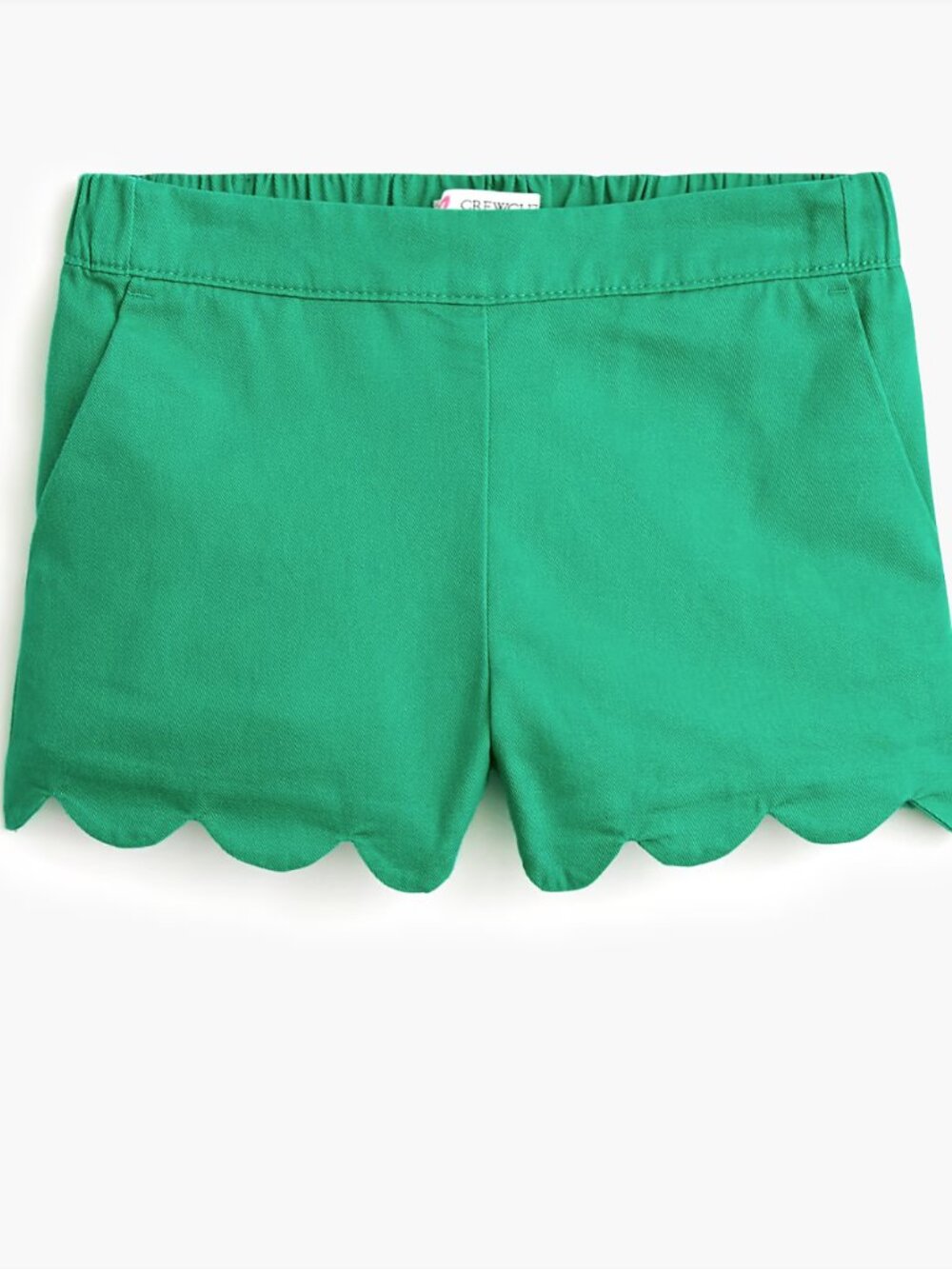 🌸‎ J.Crew Factory Girls’ Scallop-Hem Pull-On Shorts (Green) - Size 6 - NWT 🌸